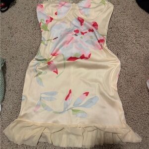 SHEIN Floral Mini Dress - Cream and Red